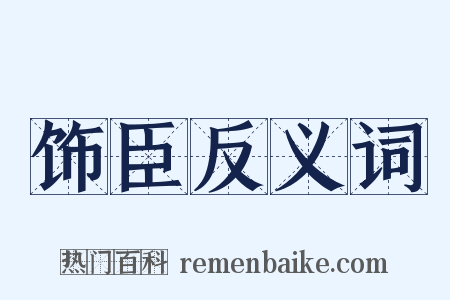 饰臣反义词是什么意思的图片